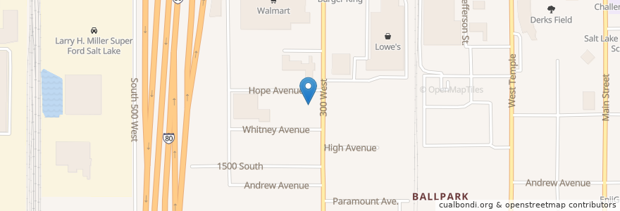 Mapa de ubicacion de Brighton Bank en United States, Utah, Salt Lake County, Salt Lake City.