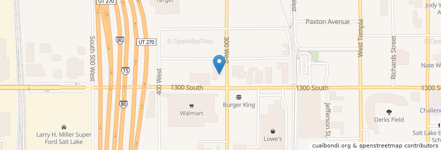 Mapa de ubicacion de Mo's Diner en アメリカ合衆国, ユタ州, Salt Lake County, Salt Lake City.