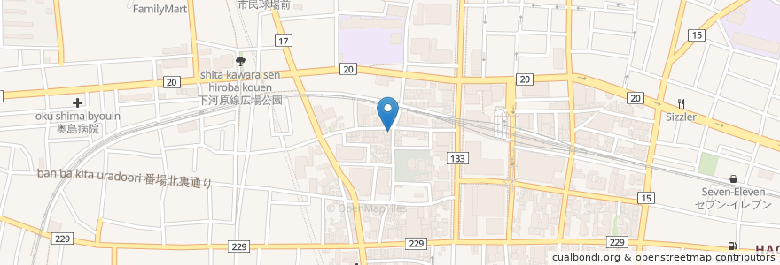 Mapa de ubicacion de 府中日本酒スタンド BACHIYA en Japan, Tokio, 府中市.