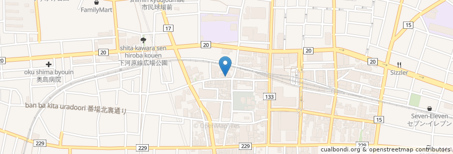 Mapa de ubicacion de 京王コインパーキング en Japan, Tokyo, Fuchu.