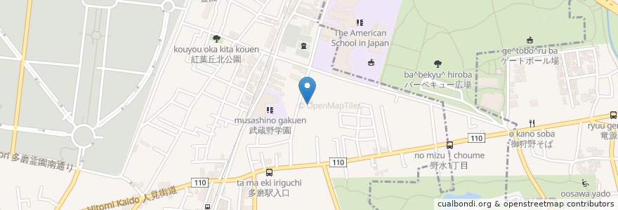 Mapa de ubicacion de 三谷神社 en 日本, 東京都, 府中市.
