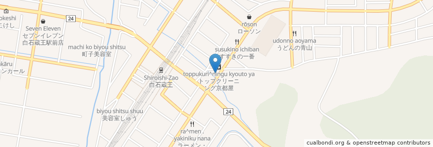 Mapa de ubicacion de 和食処 やまと en 日本, 宮城県, 白石市.