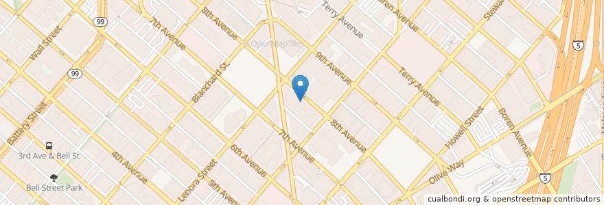 Mapa de ubicacion de Avenue Smiles en Amerika Syarikat, Washington, King County, Seattle.