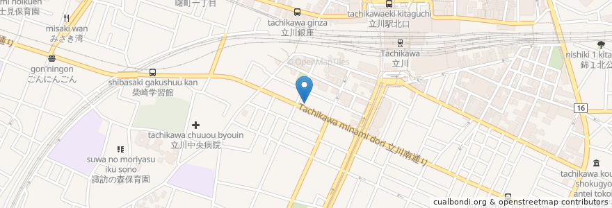 Mapa de ubicacion de オリックスレンタカー en Japão, Tóquio, 立川市.