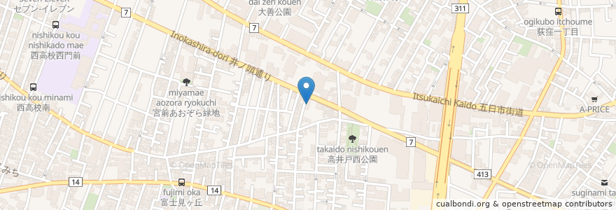 Mapa de ubicacion de すし銚子丸 en Japón, Tokio, Suginami.