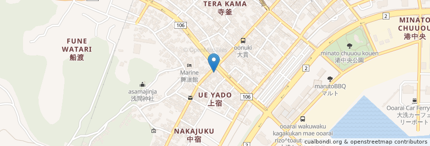 Mapa de ubicacion de ENEOS en Japón, Prefectura De Ibaraki, 東茨城郡, 大洗町.