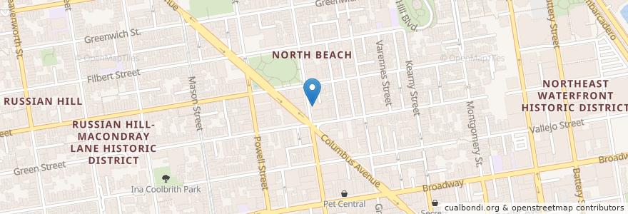 Mapa de ubicacion de North East Medical Services (NEMS) en 미국, 캘리포니아주, 샌프란시스코, 샌프란시스코.