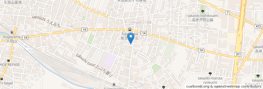 Mapa de ubicacion de デイサービスセンター久我山 en 日本, 東京都, 杉並区.