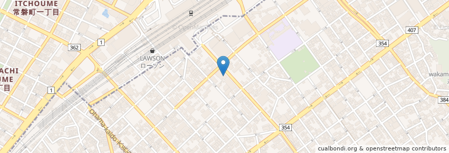 Mapa de ubicacion de 中京銀行 en اليابان, شيزوكا, 静岡市, 葵区, 駿河区.