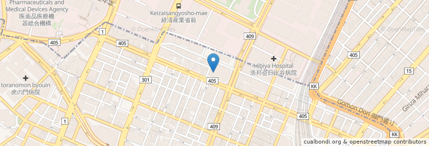 Mapa de ubicacion de 北海道料理 en اليابان, 東京都.