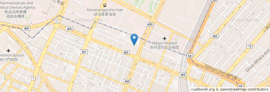 Mapa de ubicacion de 新橋ガーデンクリニック en Japan, 東京都.