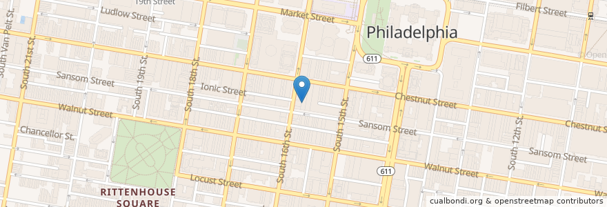 Mapa de ubicacion de Oscar's Dive Bar en Vereinigte Staaten Von Amerika, Pennsylvania, Philadelphia County, Philadelphia.
