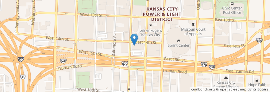 Mapa de ubicacion de Kill Devil Club en 美利坚合众国/美利堅合眾國, 密蘇里州, Kansas City, Jackson County.