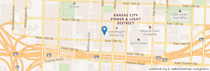 Mapa de ubicacion de The Mixx en Estados Unidos Da América, Missouri, Kansas City, Jackson County.