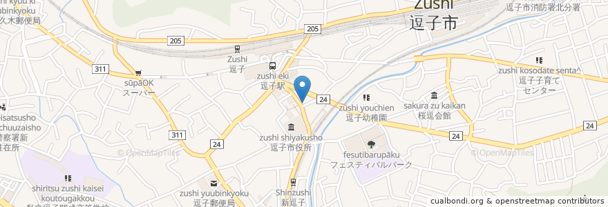 Mapa de ubicacion de BLUE MOON en Giappone, Prefettura Di Kanagawa, 逗子市.