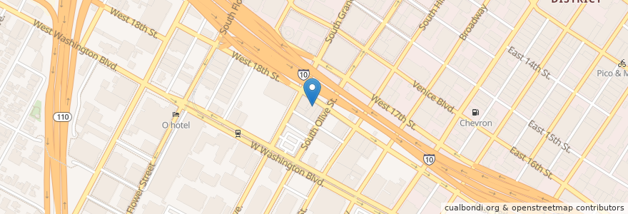 Mapa de ubicacion de Central Adult Senior High en Stati Uniti D'America, California, Los Angeles County, Los Angeles.
