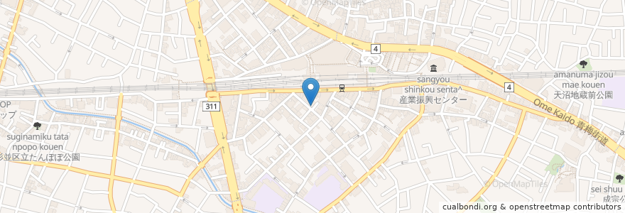Mapa de ubicacion de 松山医院 en Japonya, 東京都, 杉並区.