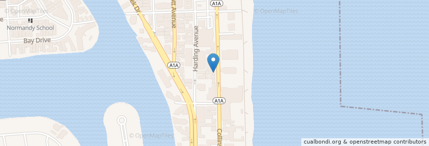 Mapa de ubicacion de Norman's Tavern & Sports Bar en Vereinigte Staaten Von Amerika, Florida, Miami-Dade County, Miami Beach.