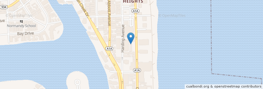 Mapa de ubicacion de Little Caesars en Amerika Birleşik Devletleri, Florida, Miami-Dade County, Miami Beach.