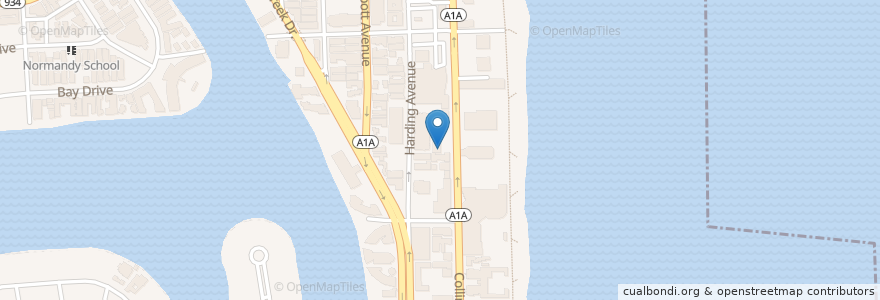 Mapa de ubicacion de Charlotte Bakery & Bistro en 미국, 플로리다주, 마이애미데이드 군, 마이애미비치.