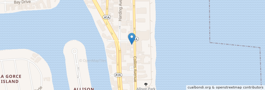 Mapa de ubicacion de Venezia Restaurant en Amerika Syarikat, Florida, Miami-Dade County, Miami Beach.