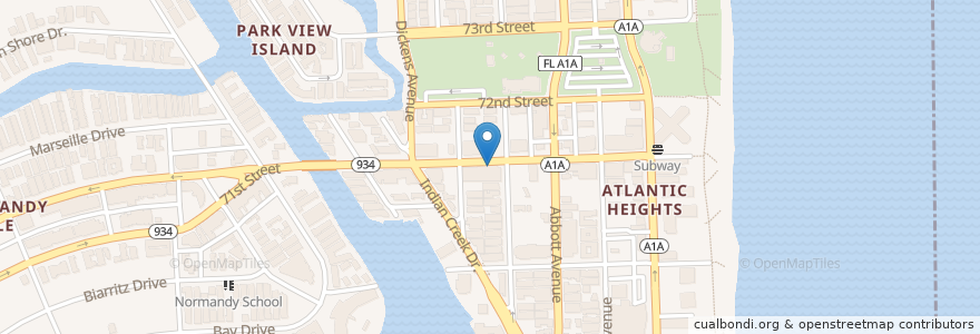 Mapa de ubicacion de Byron Cinema en Amerika Syarikat, Florida, Miami-Dade County, Miami Beach.