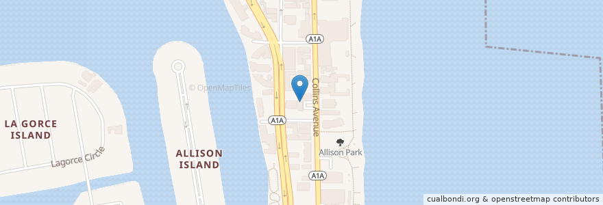 Mapa de ubicacion de Subway en Amerika Syarikat, Florida, Miami-Dade County, Miami Beach.