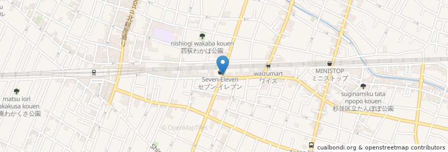 Mapa de ubicacion de CURRY HOUSE OHIO en Japan, Tokio, 杉並区.