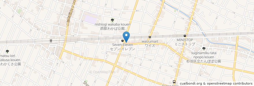 Mapa de ubicacion de 亀ちゃん en Japan, Tokyo, Suginami.