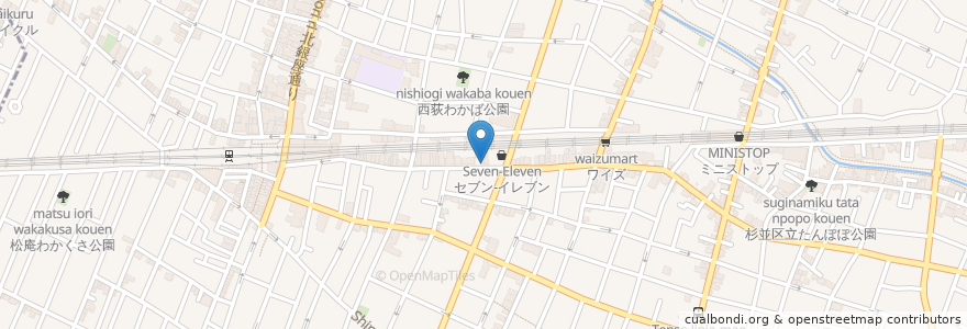 Mapa de ubicacion de 佐藤整形外科 en Japón, Tokio, Suginami.