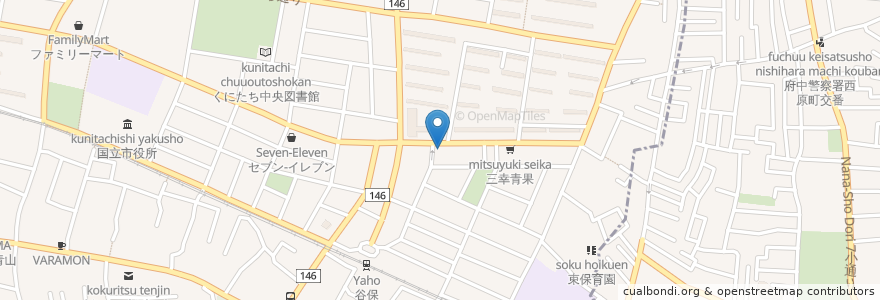 Mapa de ubicacion de サンドラッグ en Japón, Tokio, Kunitachi.