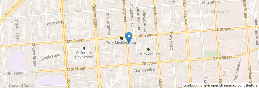 Mapa de ubicacion de Muddy Waters en États-Unis D'Amérique, Californie, San Francisco, San Francisco.
