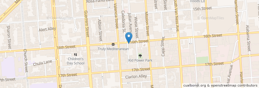 Mapa de ubicacion de Pancho Villa en Amerika Syarikat, California, San Francisco, San Francisco.