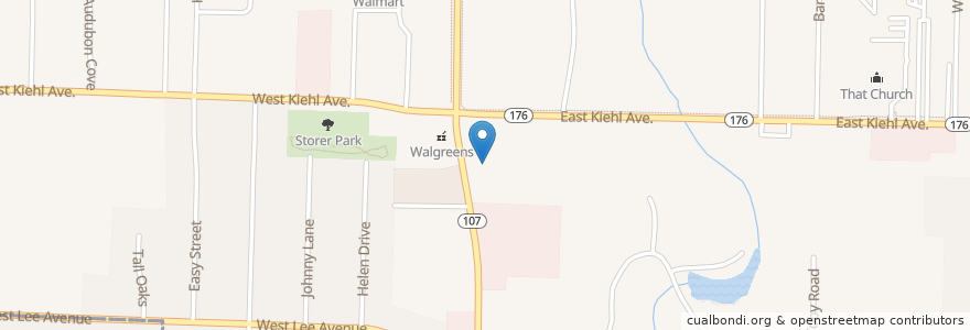 Mapa de ubicacion de Wendy's en Vereinigte Staaten Von Amerika, Arkansas, Pulaski County, Sherwood.