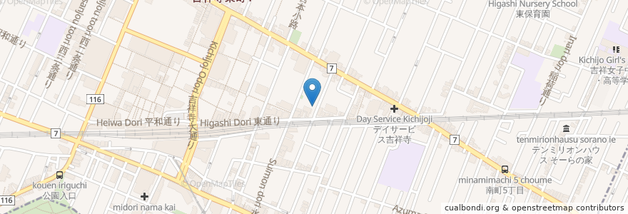 Mapa de ubicacion de 前田内科胃腸科 en 日本, 东京都/東京都, 武蔵野市.