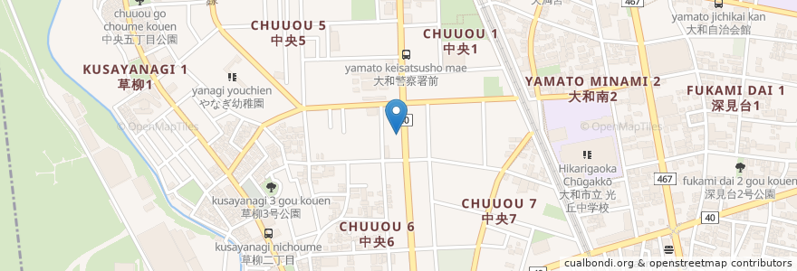 Mapa de ubicacion de キンダーガーデンやまと en 일본, 가나가와현, 大和市.