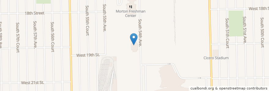 Mapa de ubicacion de J. Sterling Morton Alternative High School en United States, Illinois, Cicero.