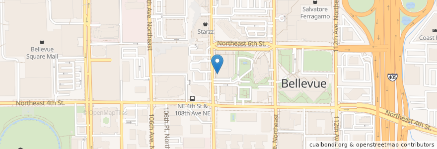 Mapa de ubicacion de Pho Cyclo Cafe en Estados Unidos De América, Washington, King County, Bellevue.