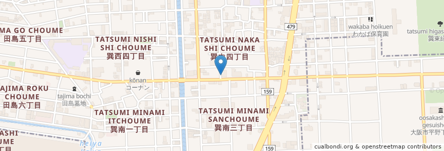 Mapa de ubicacion de やきとり うかれ金時 en Japão, 大阪府, 大阪市, 生野区.