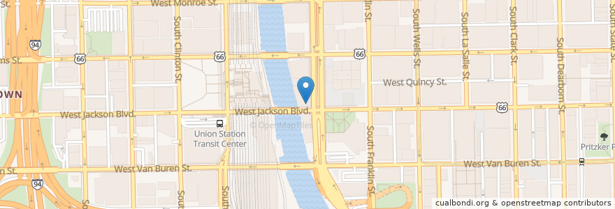 Mapa de ubicacion de Walgreens en 미국, 일리노이, 시카고.