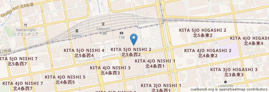 Mapa de ubicacion de 白樺山荘 en 日本, 北海道, 石狩振興局, 札幌市, 中央区.