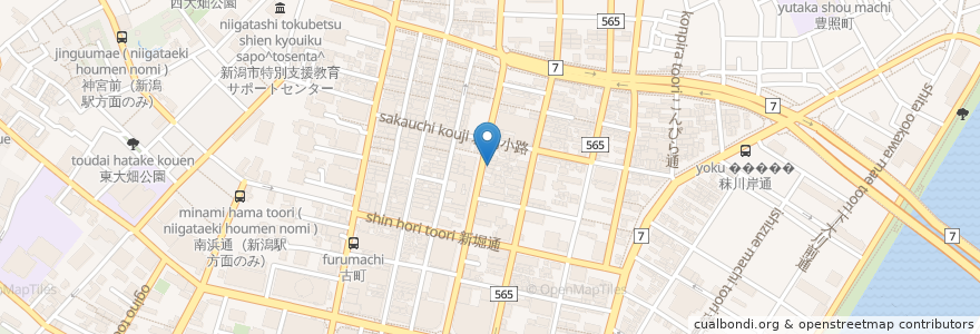 Mapa de ubicacion de Candy en Jepun, 新潟県, 新潟市, 中央区.