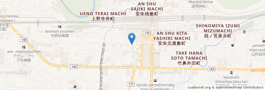 Mapa de ubicacion de 串や 炭焼浪漫家 en Japon, Préfecture De Kyoto, 京都市, 山科区.
