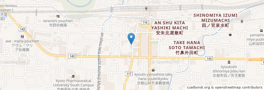 Mapa de ubicacion de やきやき屋 en Jepun, 京都府, 京都市, 山科区.