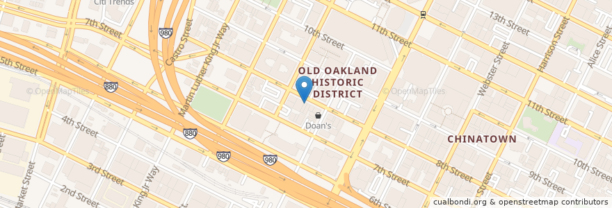 Mapa de ubicacion de Cookiebar Creamery en United States, California, Alameda County, Oakland.