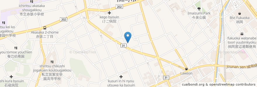 Mapa de ubicacion de 秋本病院 en Japan, Präfektur Fukuoka, 福岡市, 中央区.