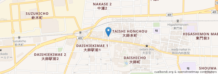 Mapa de ubicacion de 大師らーめん en Japonya, 神奈川県, 川崎市, 川崎区.
