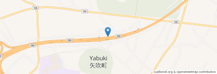 Mapa de ubicacion de 矢吹町 en 日本, 福島県, 西白河郡, 矢吹町.
