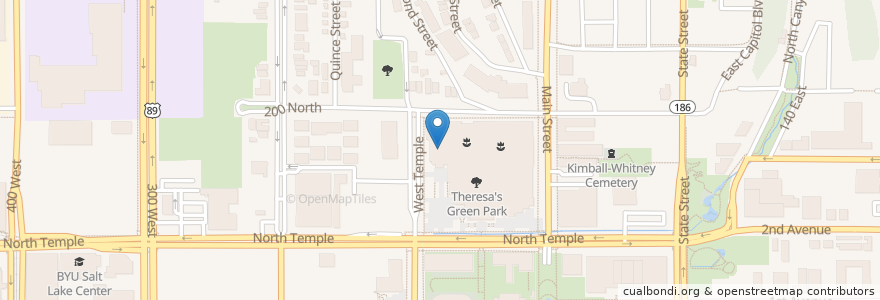 Mapa de ubicacion de Conference Center Theater en Amerika Syarikat, Utah, Salt Lake County, Salt Lake City.