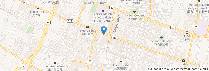 Mapa de ubicacion de ミスタードーナツ en Jepun, 東京都, 調布市.